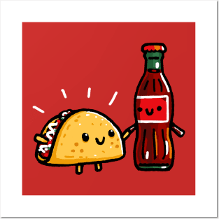 Taco and Cola with real sugar Posters and Art